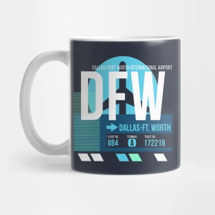 Dallas (DFW) Airport // Sunset Baggage Tag Mug